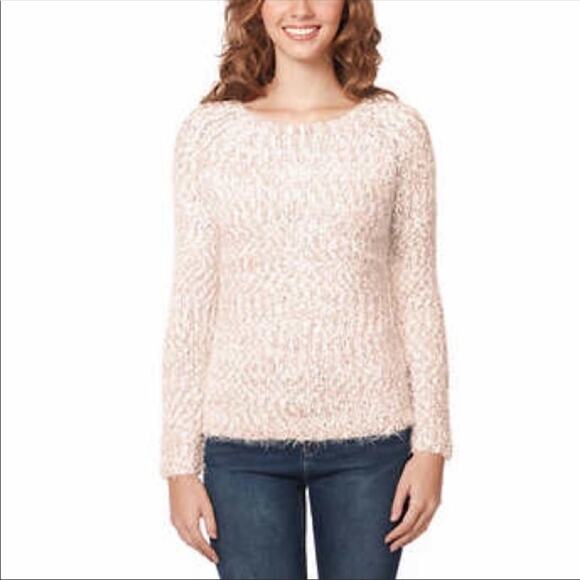 Buffalo David Bitton Pink White Eyelash Sweater Size Small - Picture 1 of 9